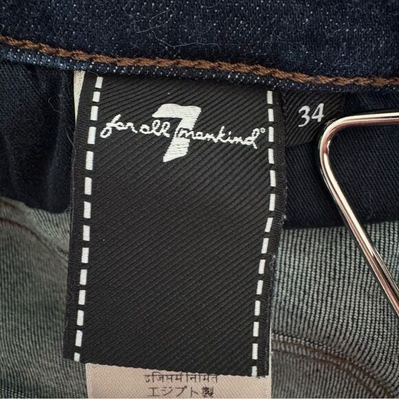 7FAMK 7 For All Mankind Men's Slimmy Jeans in Rio Bravo Dark Wash Size 34 X 27 - Picture 11 of 12